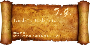 Tamás Glória névjegykártya